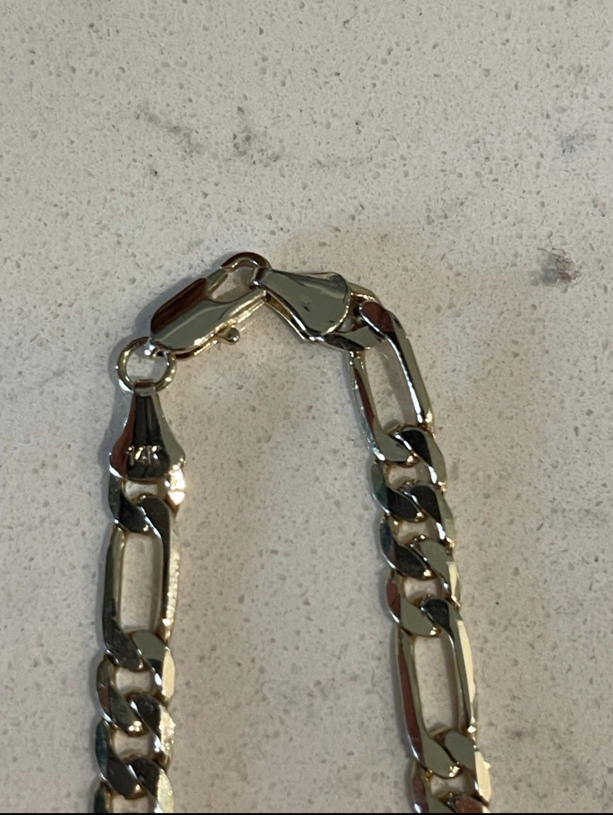14k GF Figaro Chain Necklace 20in