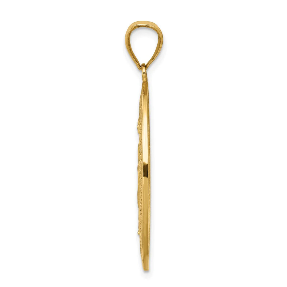 10K / 14K Yellow Gold Miraculous Medal Pendant