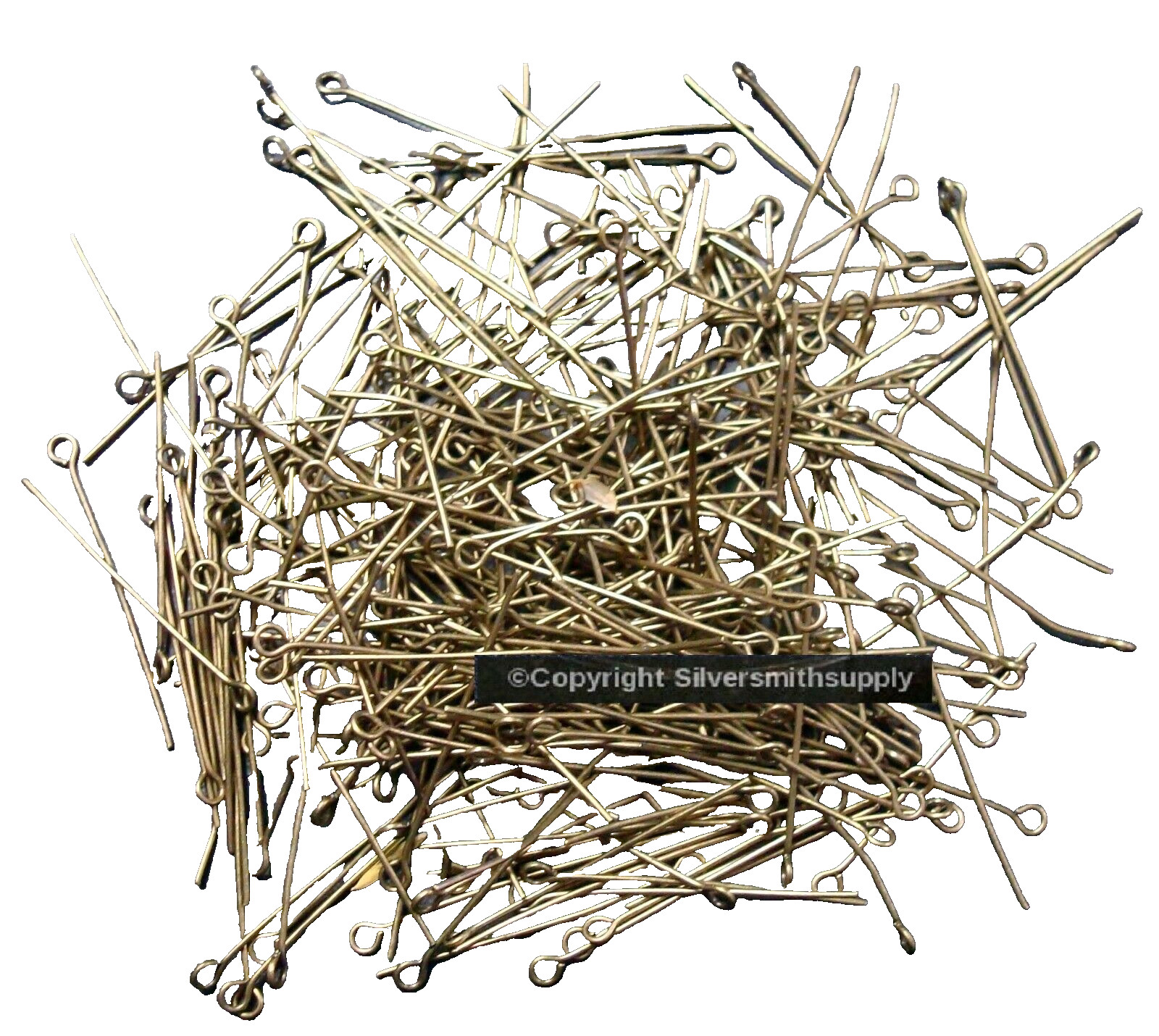 Jewelry eye pins 1 3/8 in Bronze plated 20 ga eye pins 300 pcs 35mm FEP012B