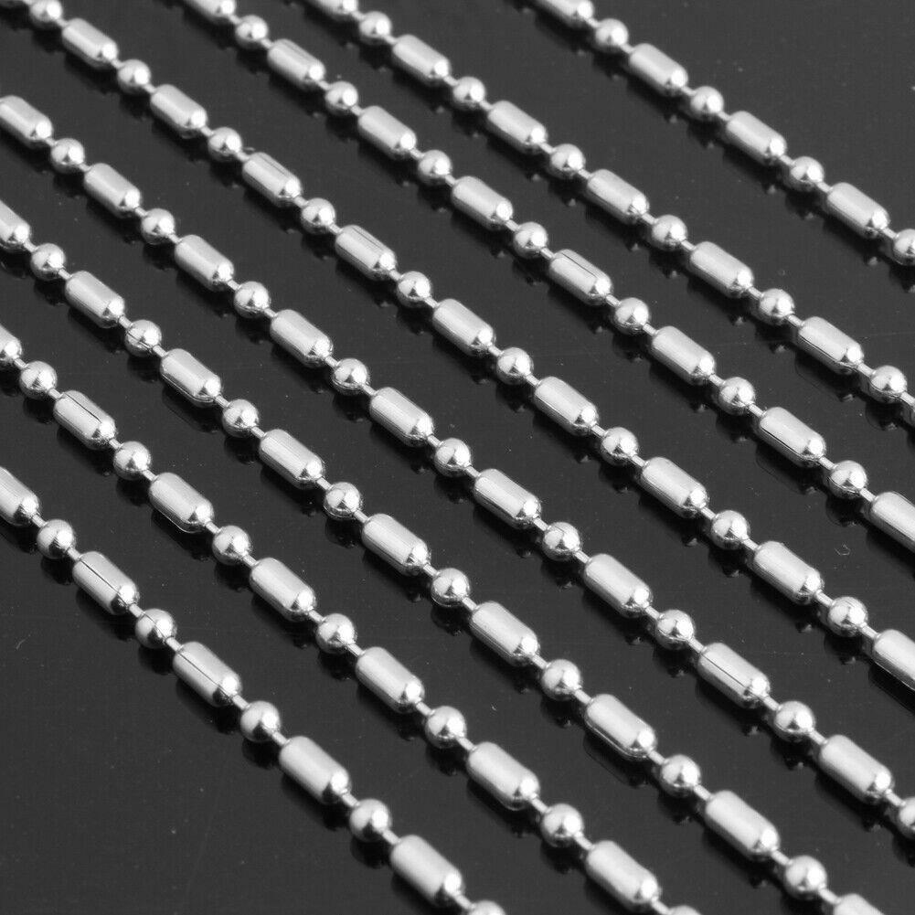 50/100pcs Lots Wholesale In Bulk Stainless Steel Bamboo Chain Necklace 16″-40″