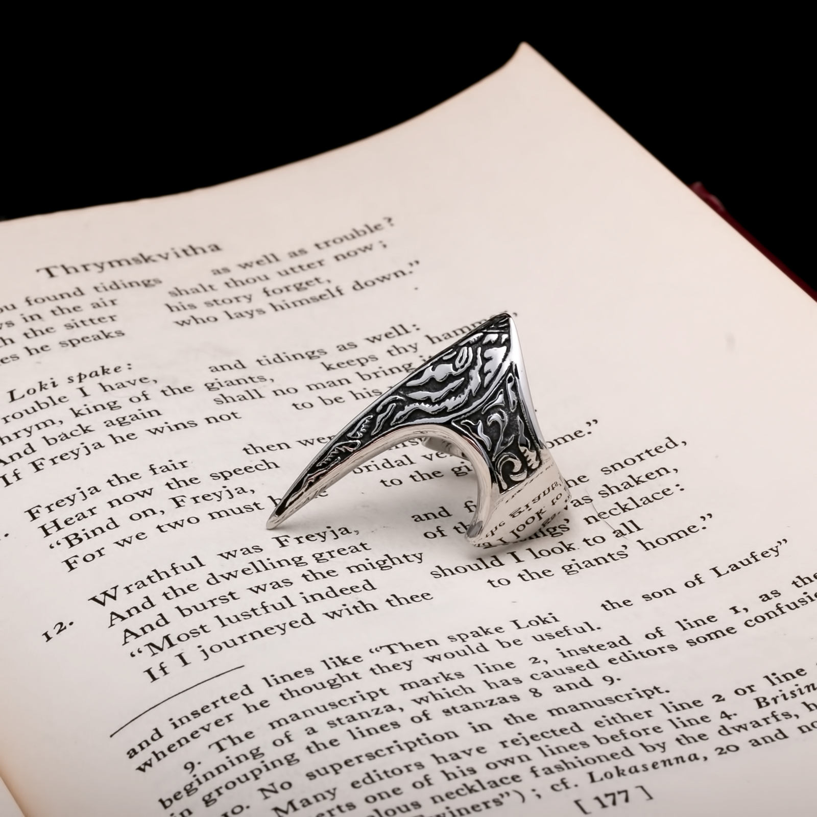 Viking Claw Beak Fang Ring 316L Stainless Steel