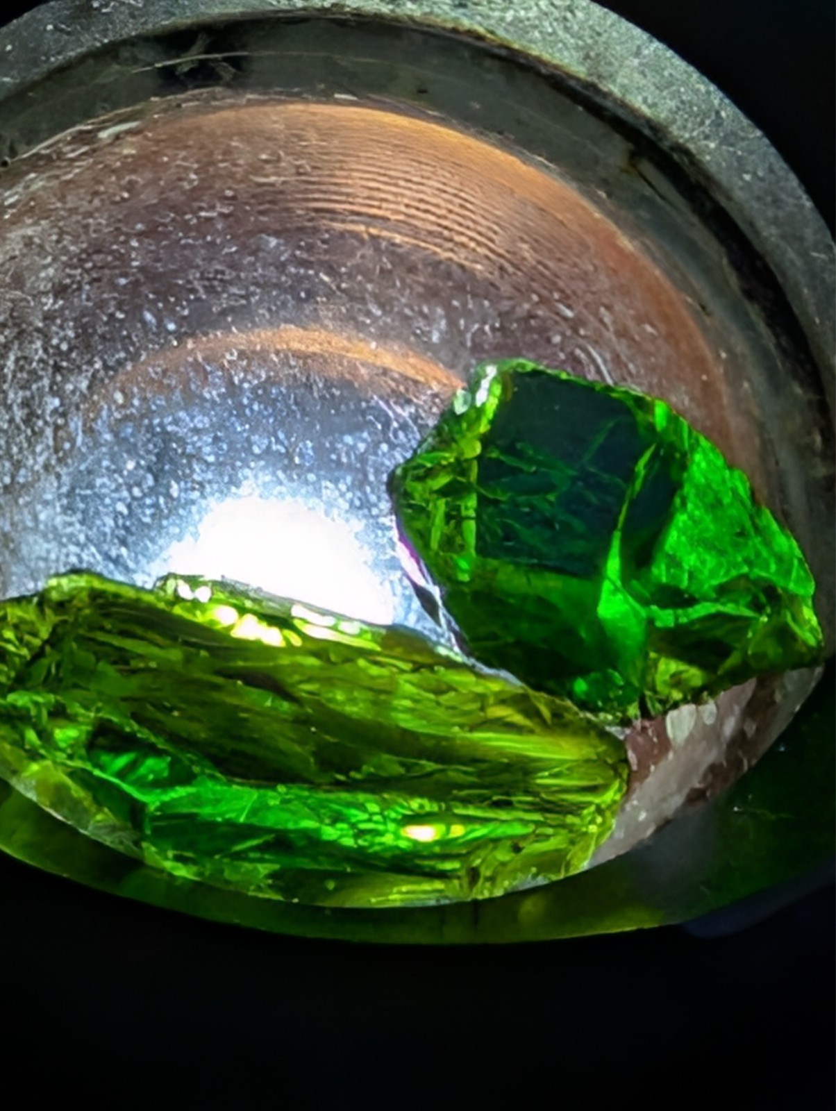 USA seller 5.79 ct IF flawless Chrome Diopside facet rough gemstone specimen