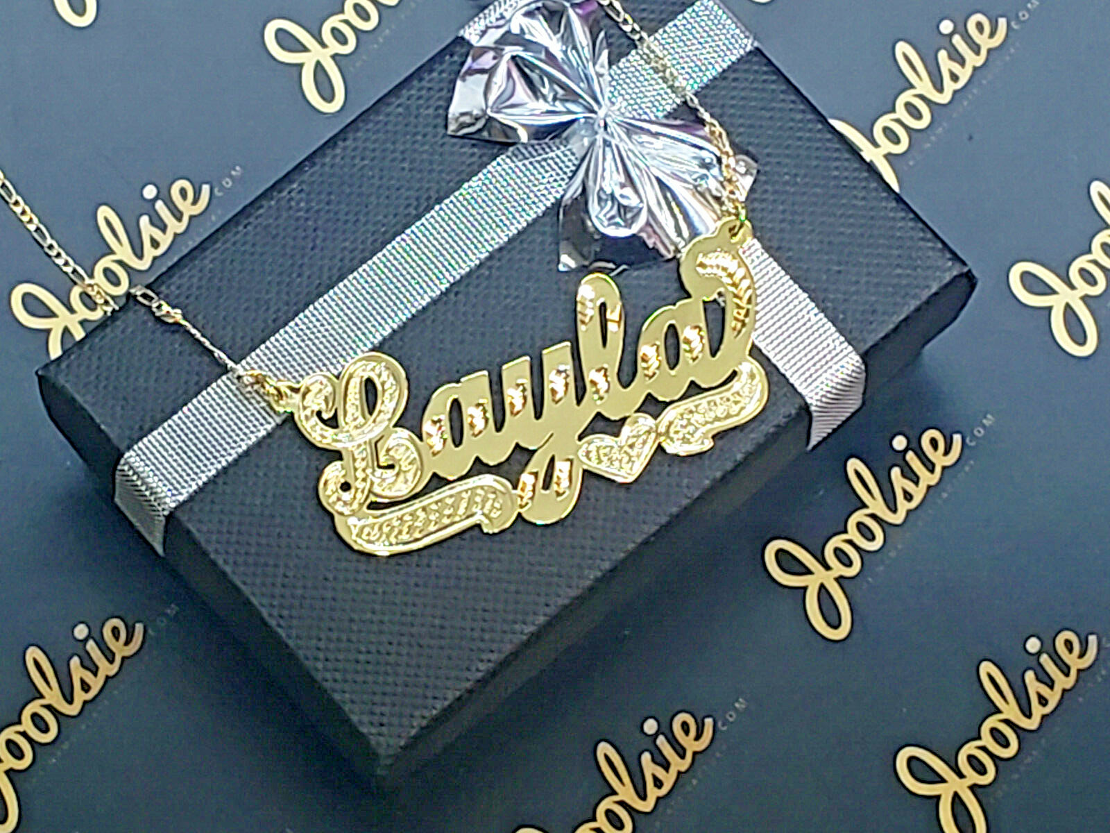 PERSONALIZED 18K GOLD PLATED SINGLE NAME PLATE , ANY NAME FREE CHAIN * FREE SHIP