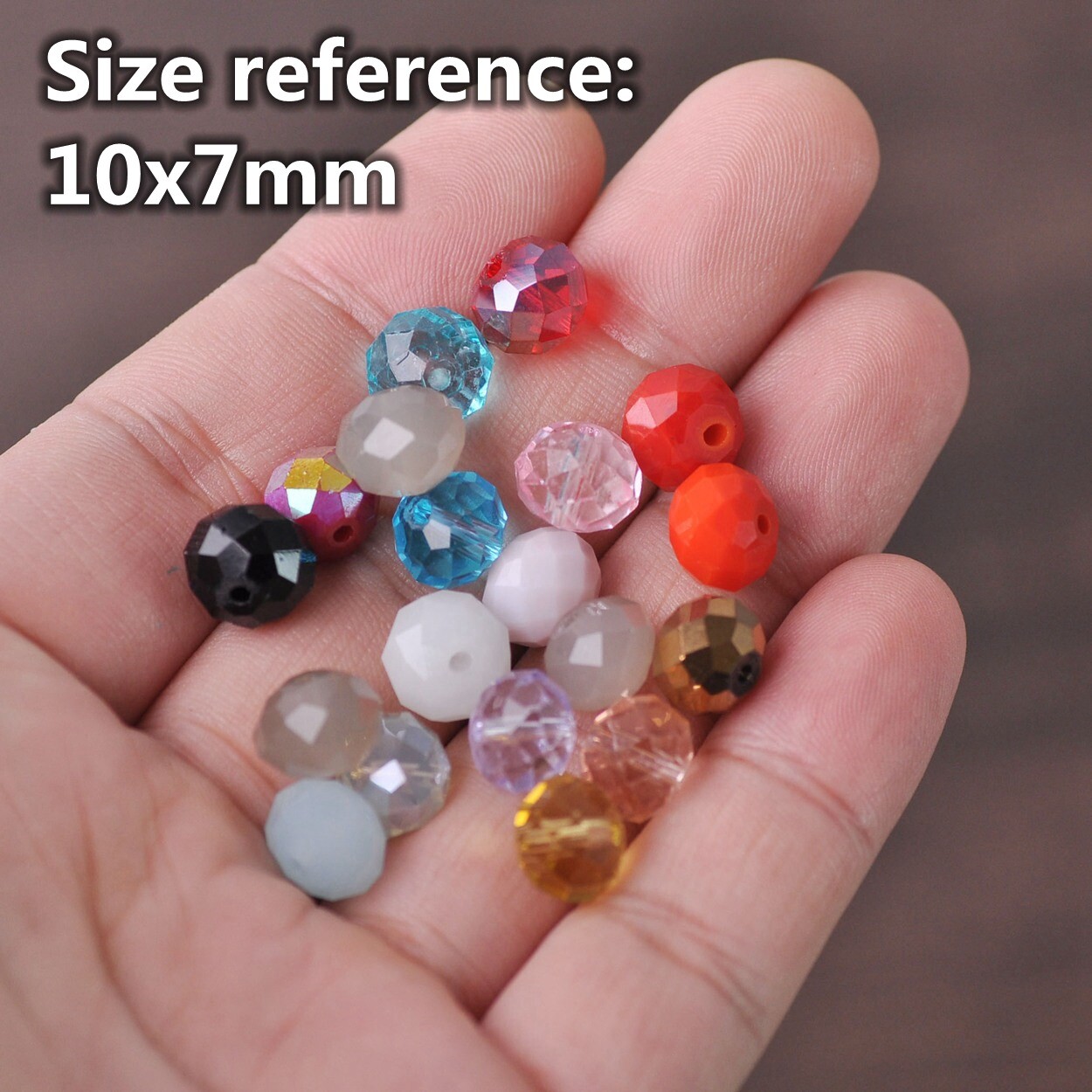 Pure Color 3mm 4mm 6mm 8mm 10mm 12mm Roundelle Faceted Crystal Glass Loose Beads