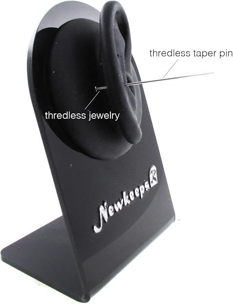 10pc Titanium Ear Insertion Taper Threadless Flat back Tool Labret Earrings Stud