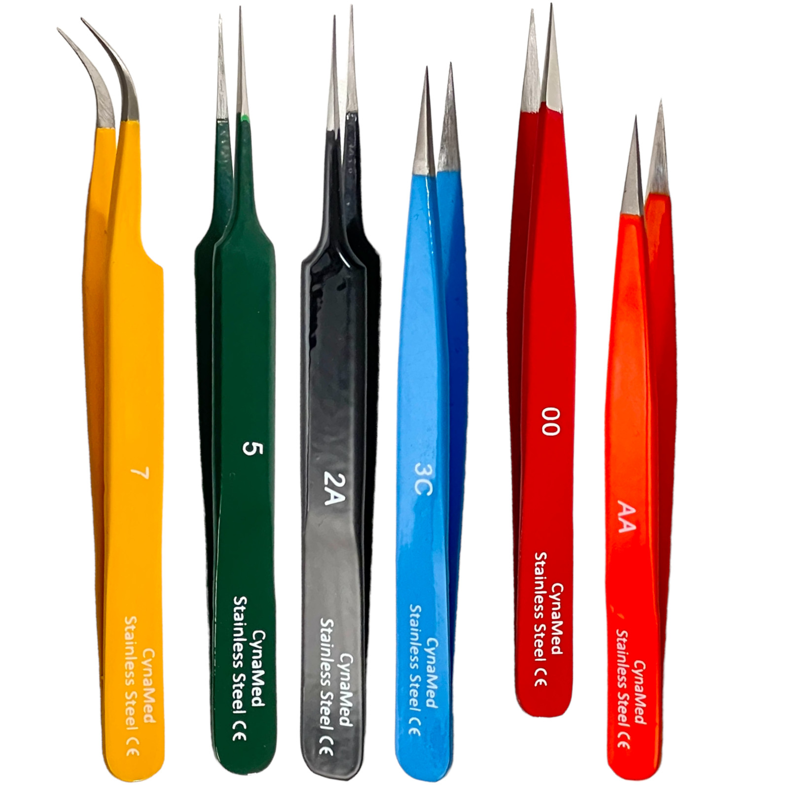 6 PC SWISS JEWELER STYLE PRECISION MICRO FORCEPS TWEEZERS SET KIT Premium