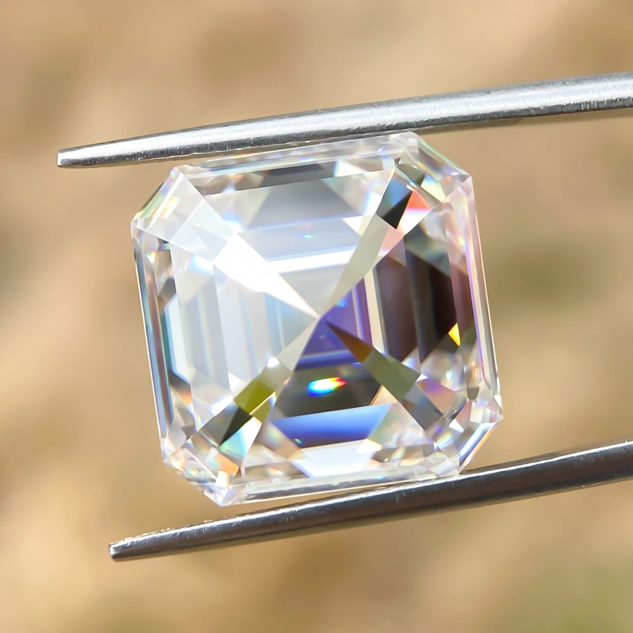 US Loose Moissanite Real Gem Stone GRA Certificate 0.1-10ct VVS1 D Asscher Cut