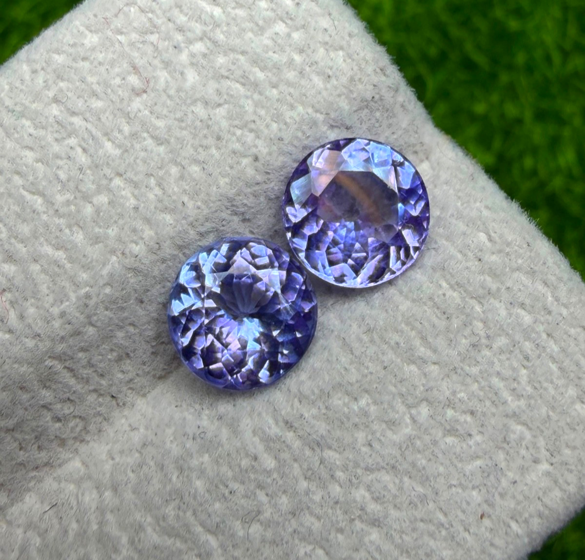 7mm natural Top quality tanzanite AAA round pair loose gemstone