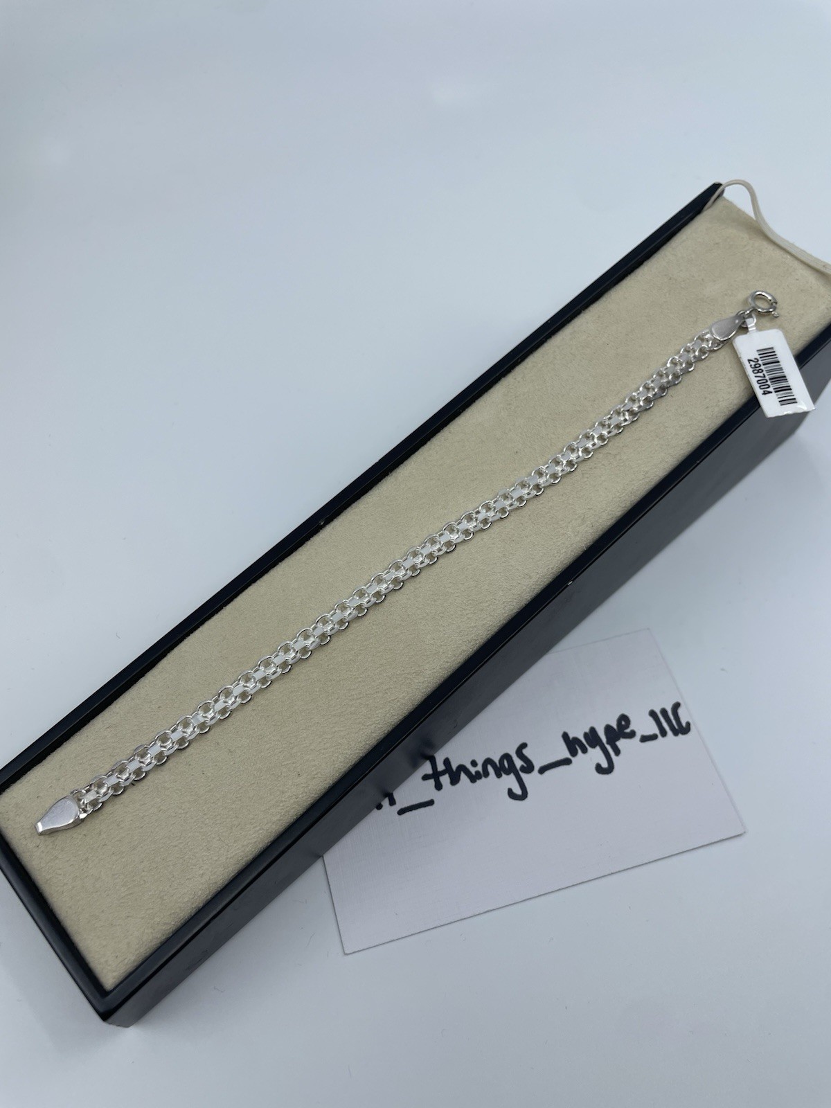 925 Sterling Silver Double Rolo Belcher Link Bracelet 7.5” 5.5mm 4.4g Round Link
