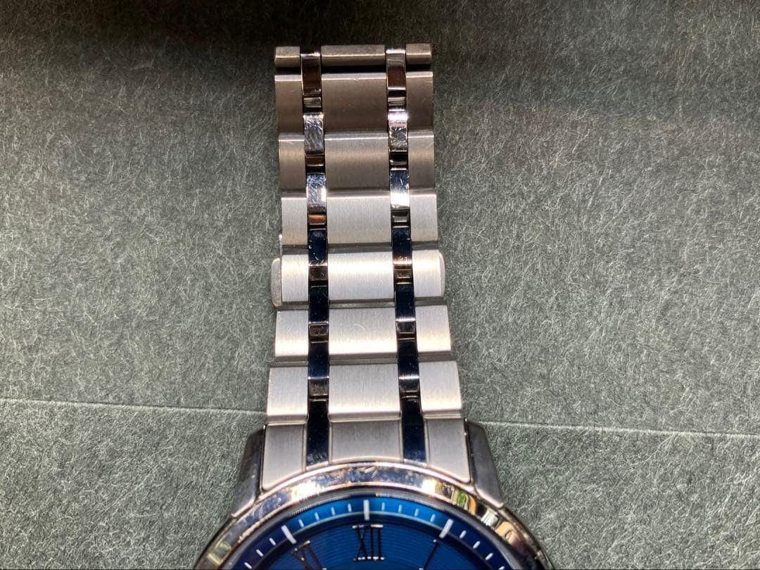 Citizen EXCEED AR4000-63L Eco-Drive Ultra Thin Blue Dial Titanium Mens Watch Box