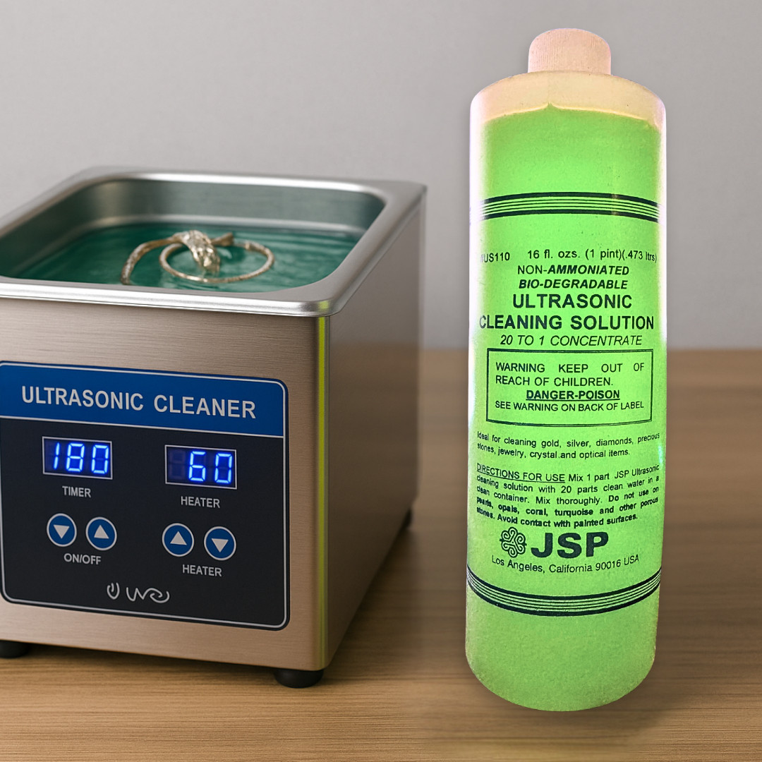 Jewelry Cleaner Solution Ultrasonic Cleaner Silver Gold Diamond Gemstones JSP