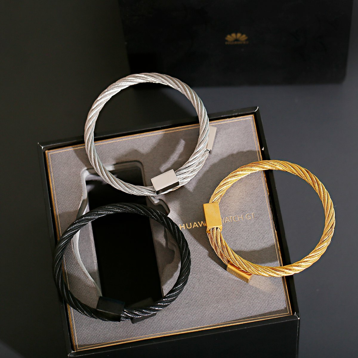 Fashion 316L Stainless Steel Bangle Waven Men Bracelets Adjustable Cuff Jewelry