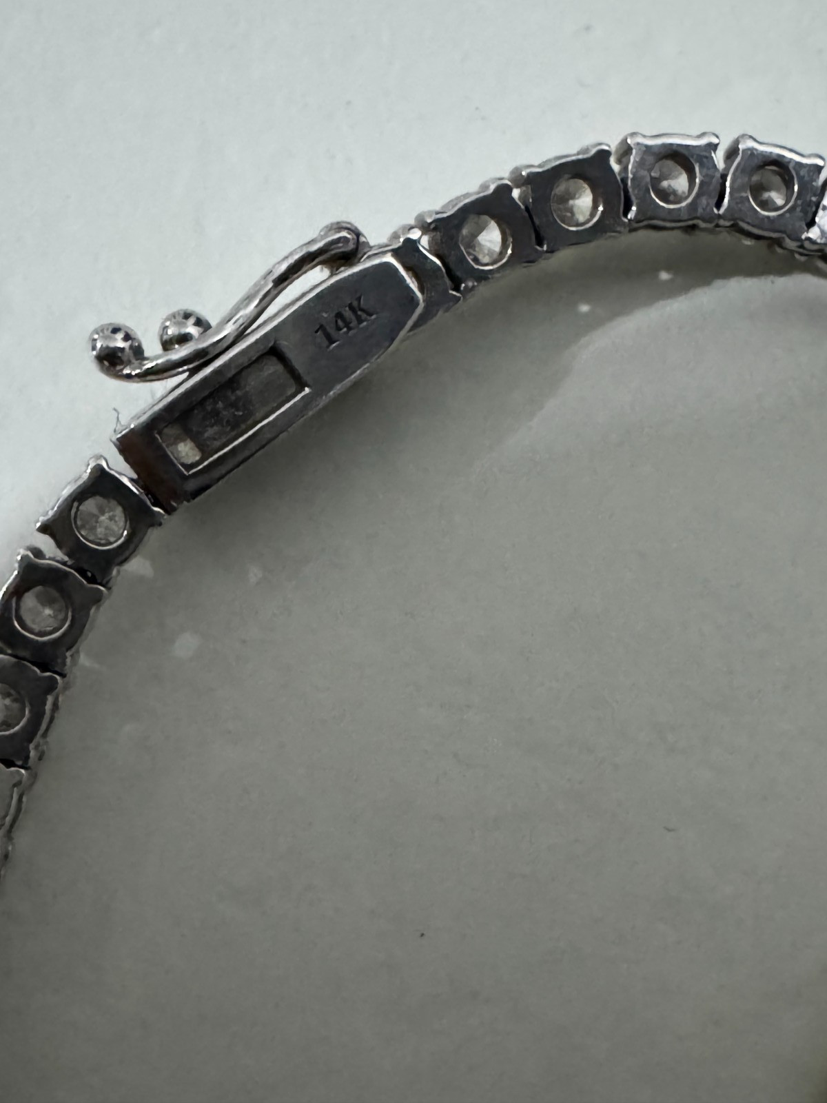 16ct Lab Grown Diamond Tennis Necklace | 14k White Gold | 20 inches