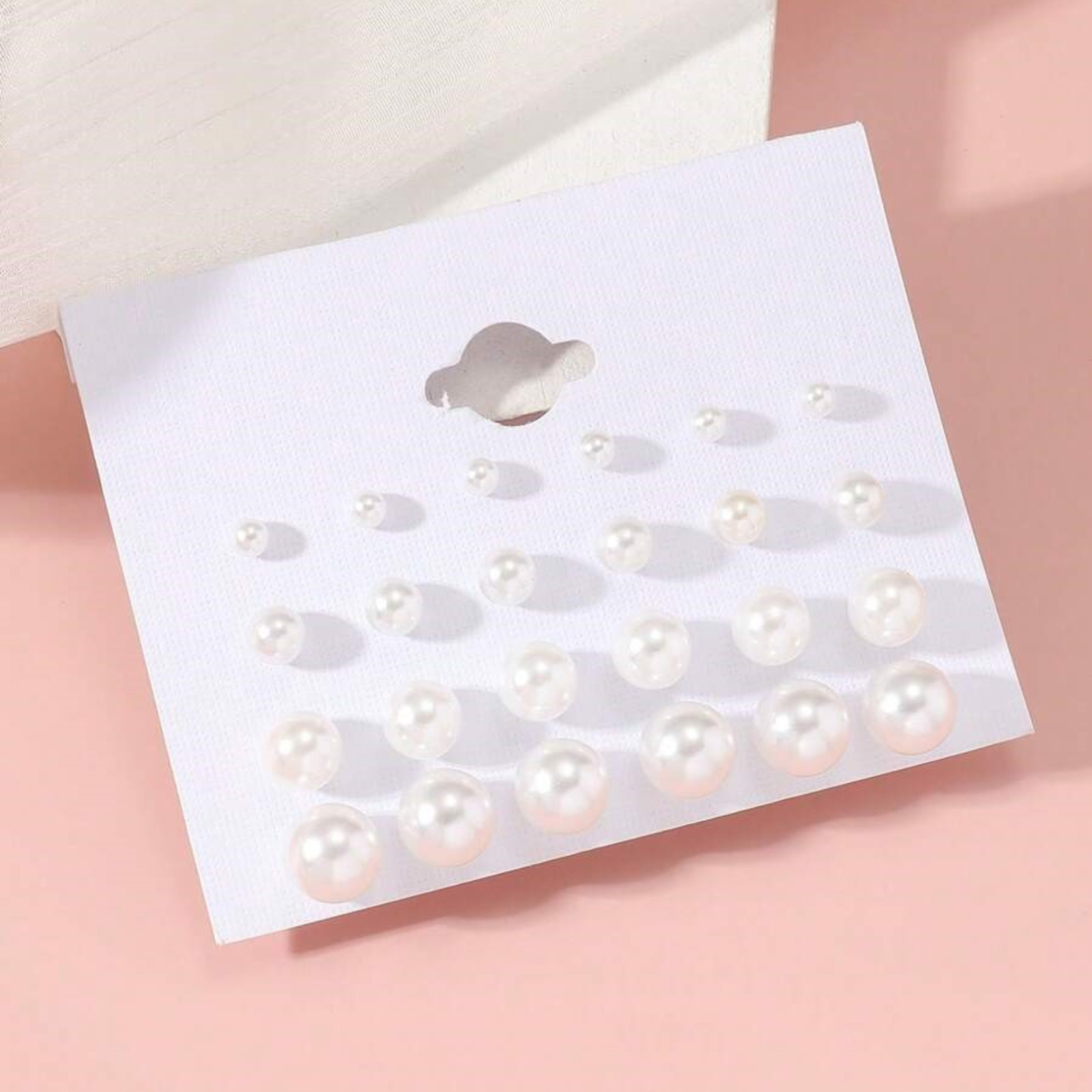Woman Pearl Earrings Set Resin Faux Personality Premium Luxurious Style (24pcs)