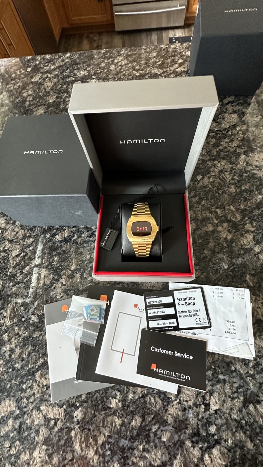 HAMILTON PSR H524240 Digital Gold 50th Anniversary Limited Edition. USA Seller