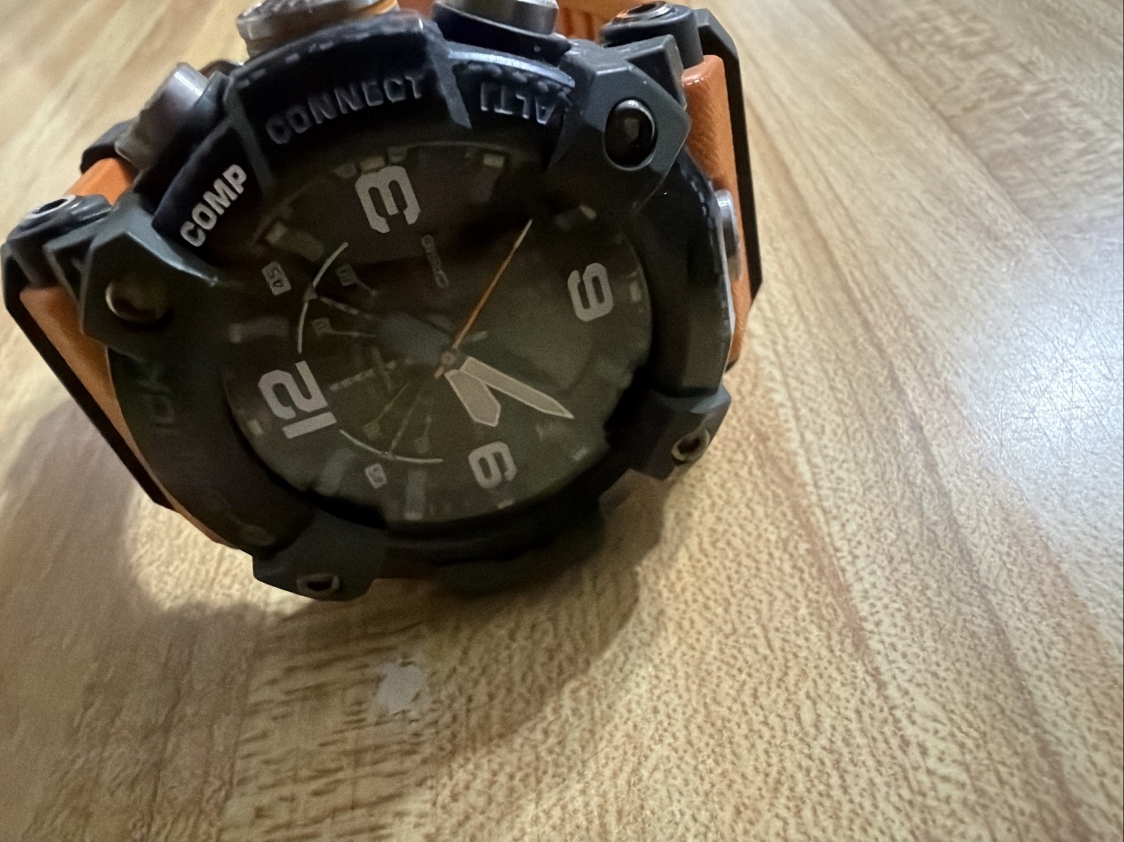 G-SHOCK MUDMASTER 55mm Carbon Case Orange Resin Strap Men’s Watch – (GGB100-1A9)