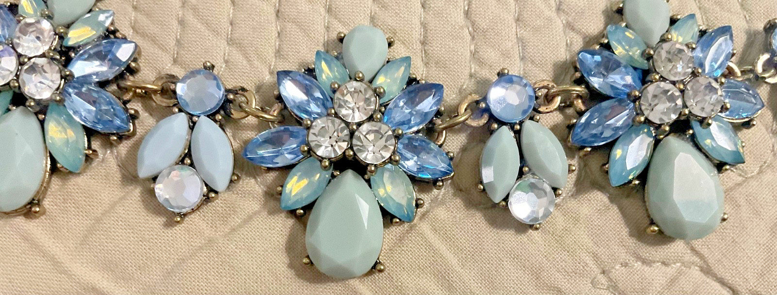 Necklace and Earrings Set Blue Sparkle Adjustable Dainty Special Occasion