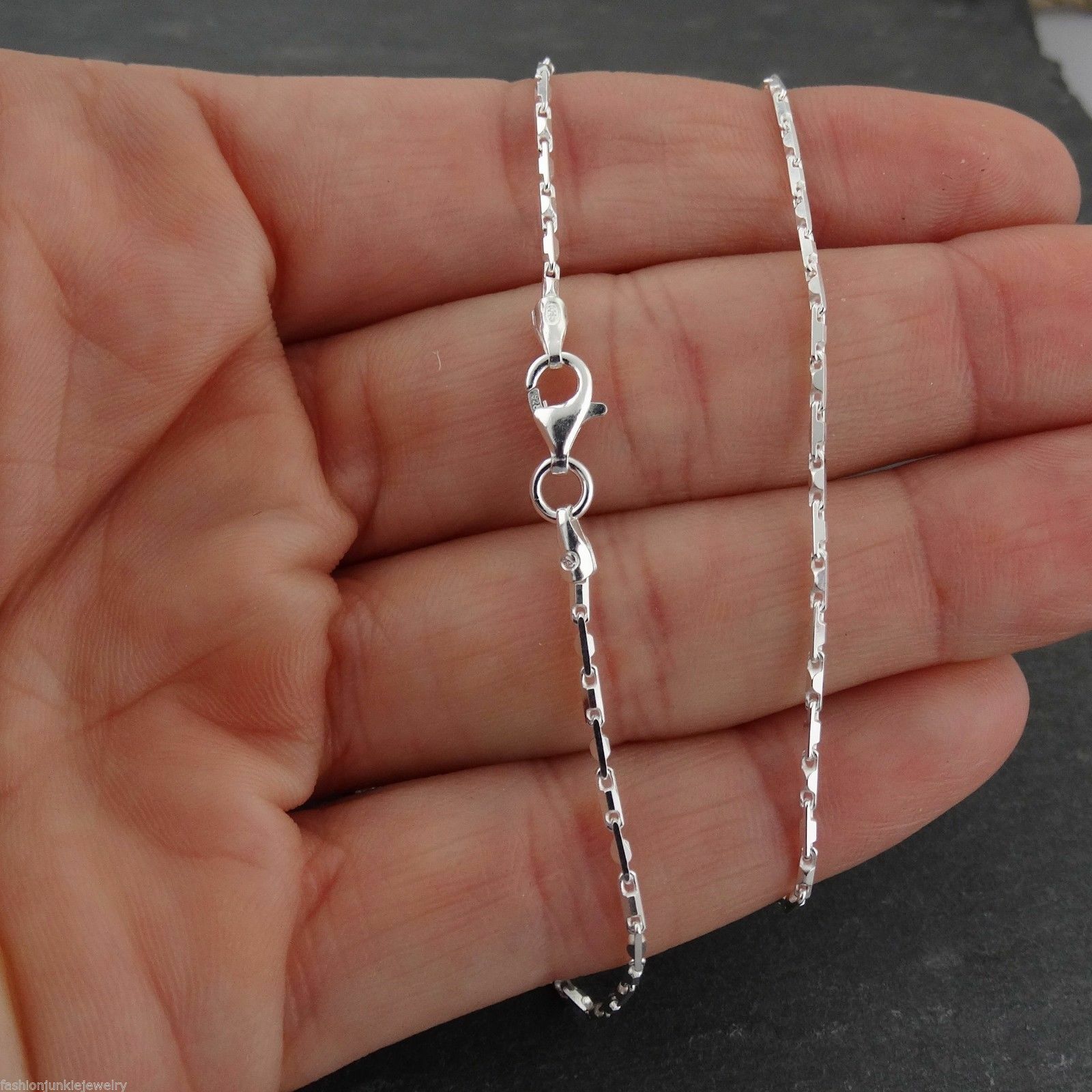 1.34mm Heshe Chain Necklace – 925 Sterling Silver- 040 gauge 18″ 20″ 22″ 24″ 30″
