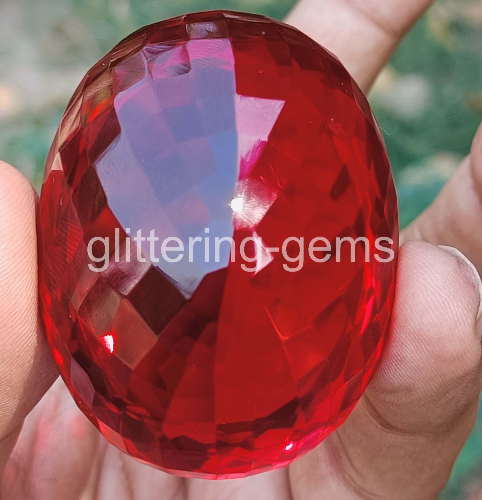 Radiant 2000 Ct Natural Red Ruby Oval Shape Certified IGL Loose Gemstone 6YHD