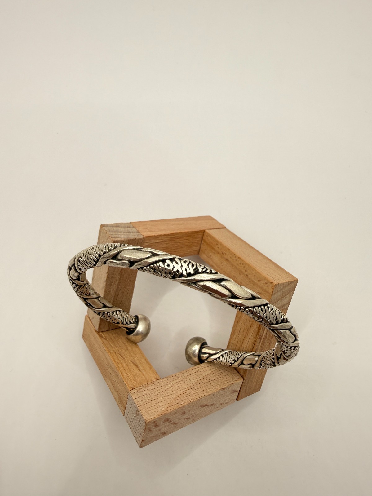 Antique North African Berber Tribe Moroccan Twisted Tension Bangle Bracelet