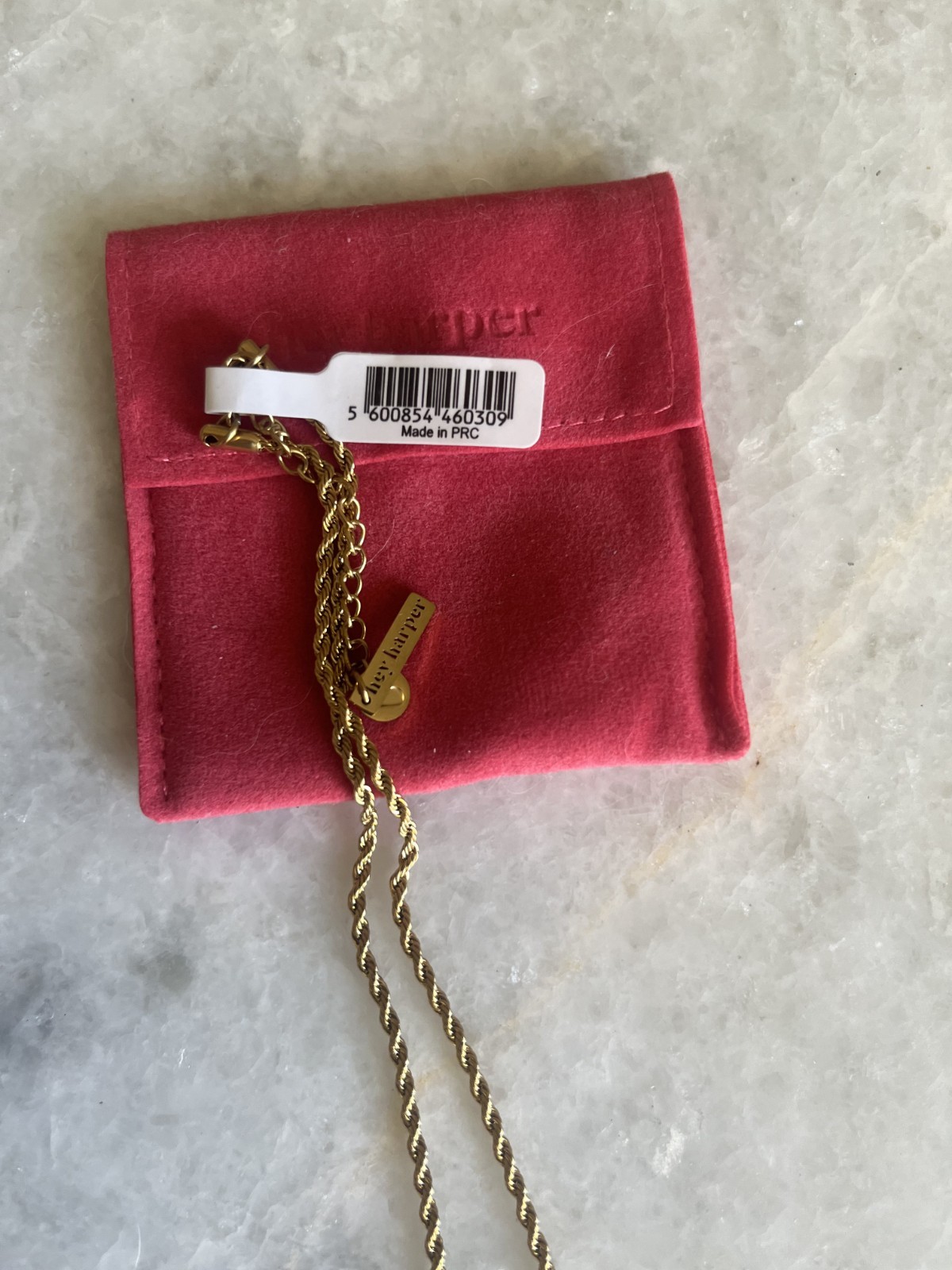 Hey Harper Easy Necklace 14k Gold PVD Rope Chain NWT