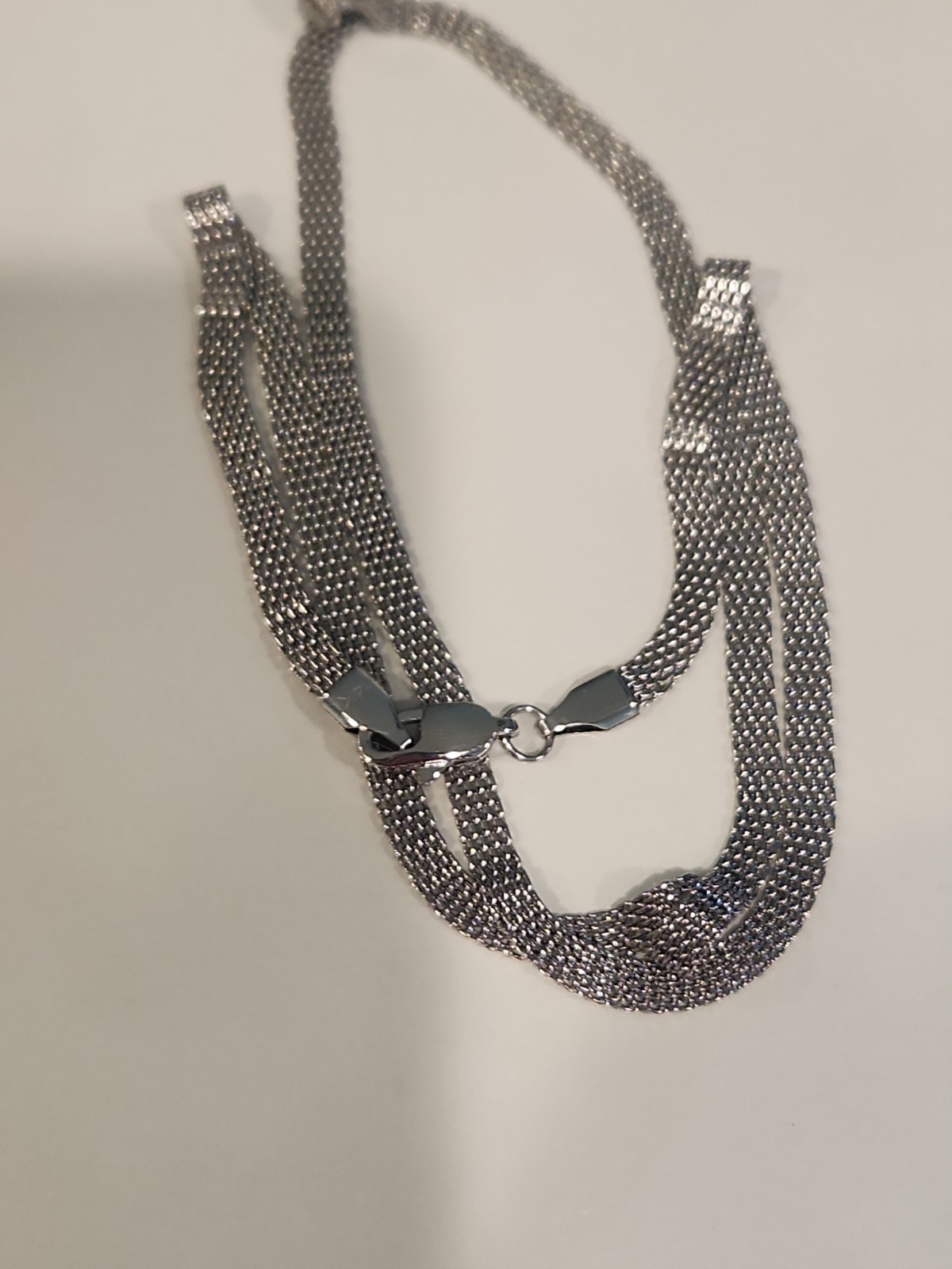 14k Italian White Gold Filled Bismarck Chain 4mm $130 RETAIL