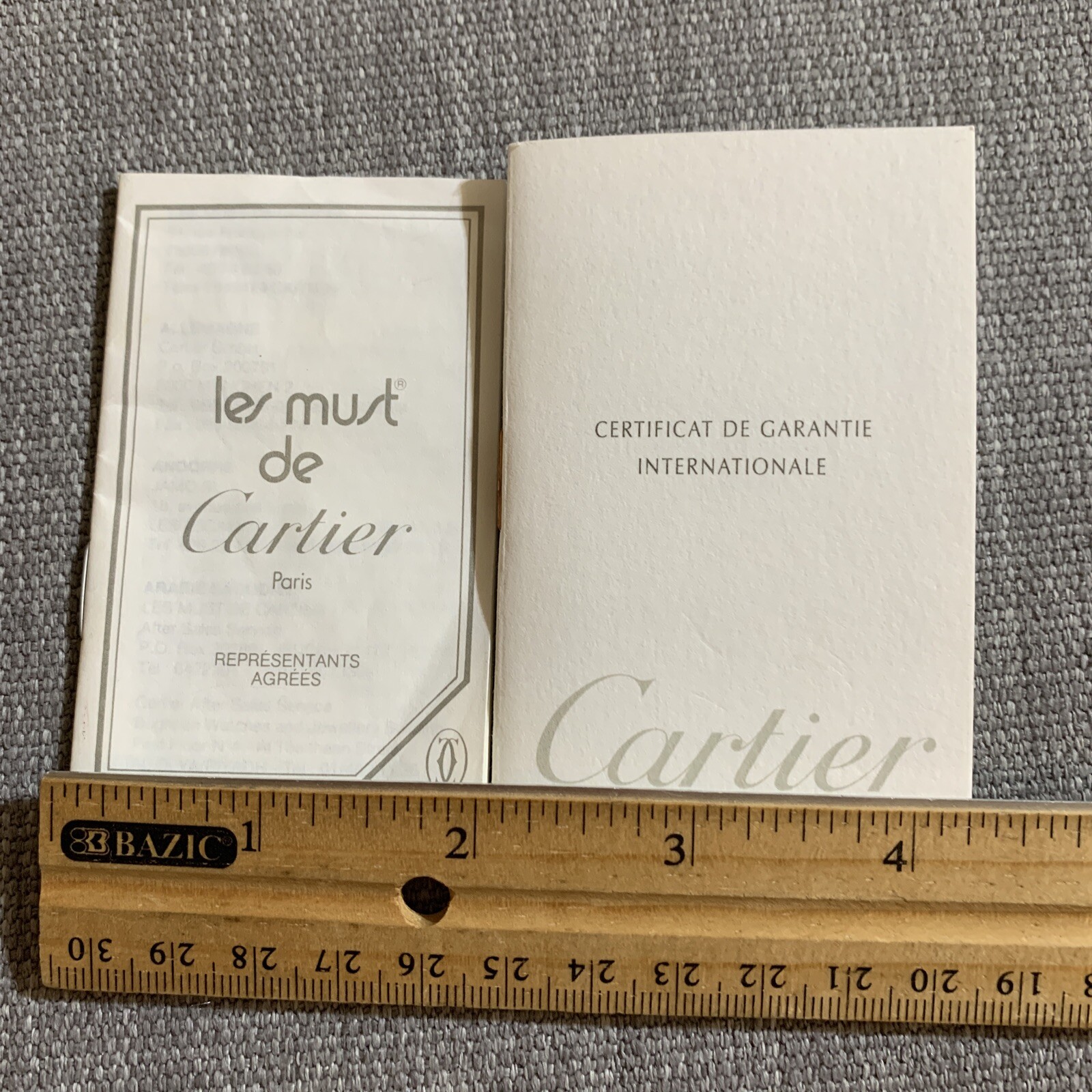 Cartier Watch All Styles Filled 1998 Certificate Warranty Booklet Leaflet Set
