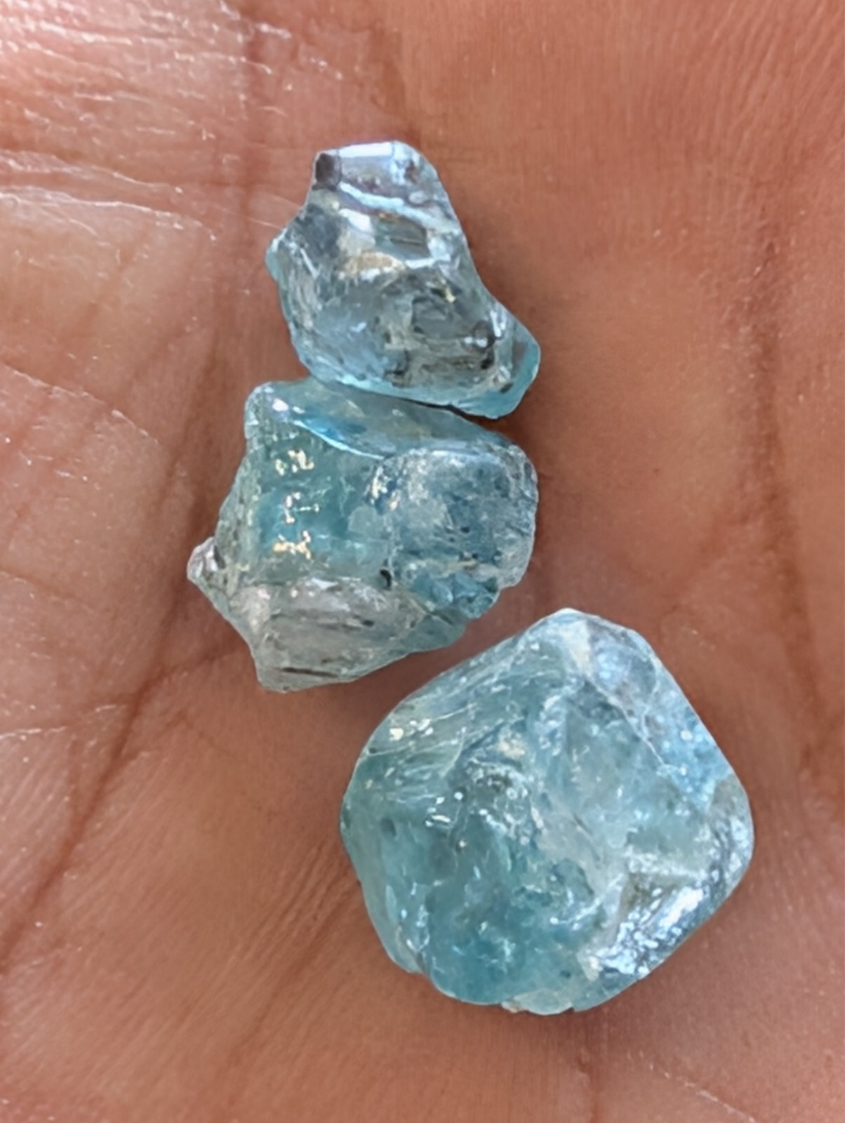 USA seller 40.65 cts Included Blue Zircon facet rough gemstone specimen