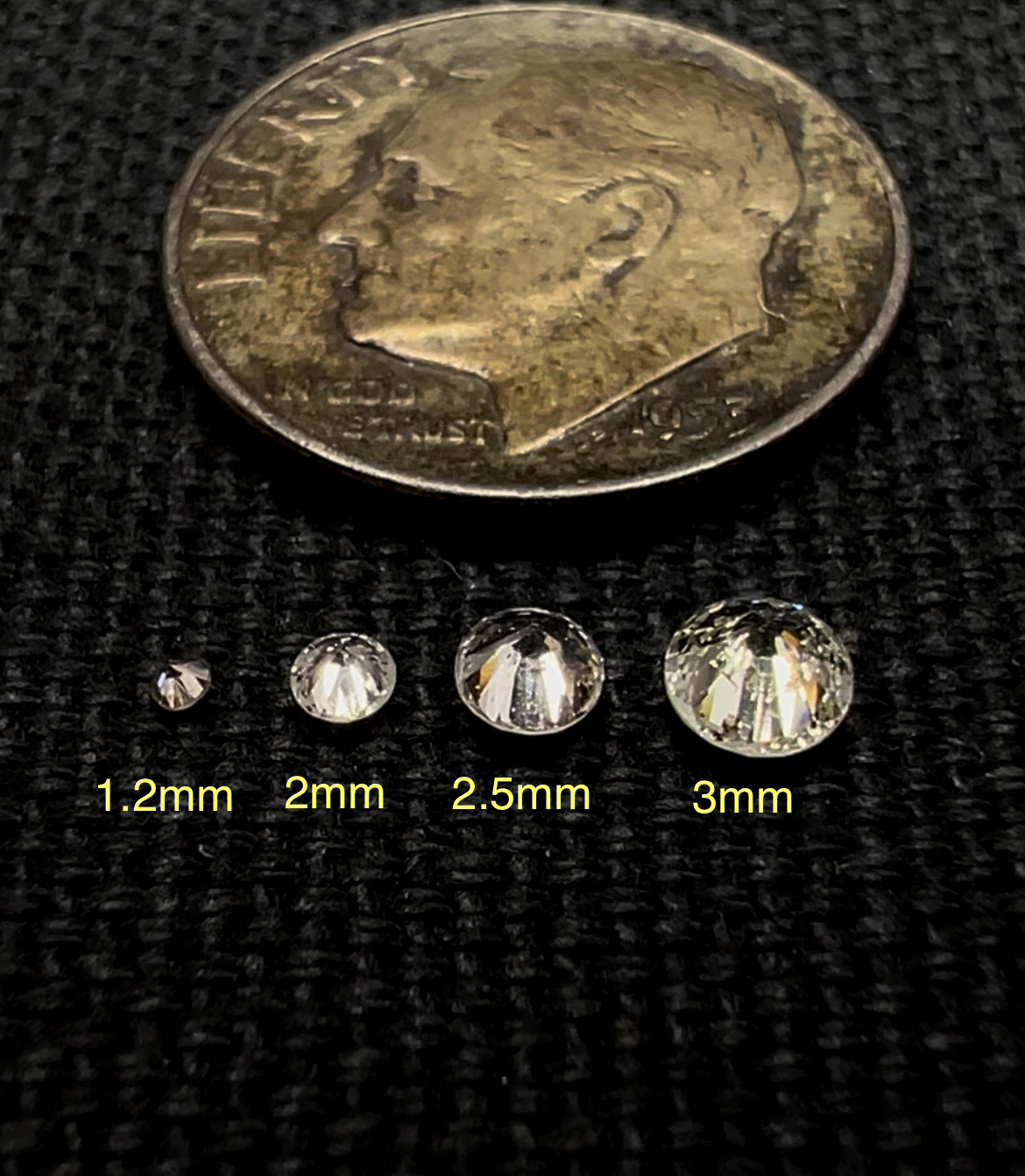 Natural Loose Round Diamond Melee 1.2–3.5mm D–J VS–I1 Mixed Color & Clarity