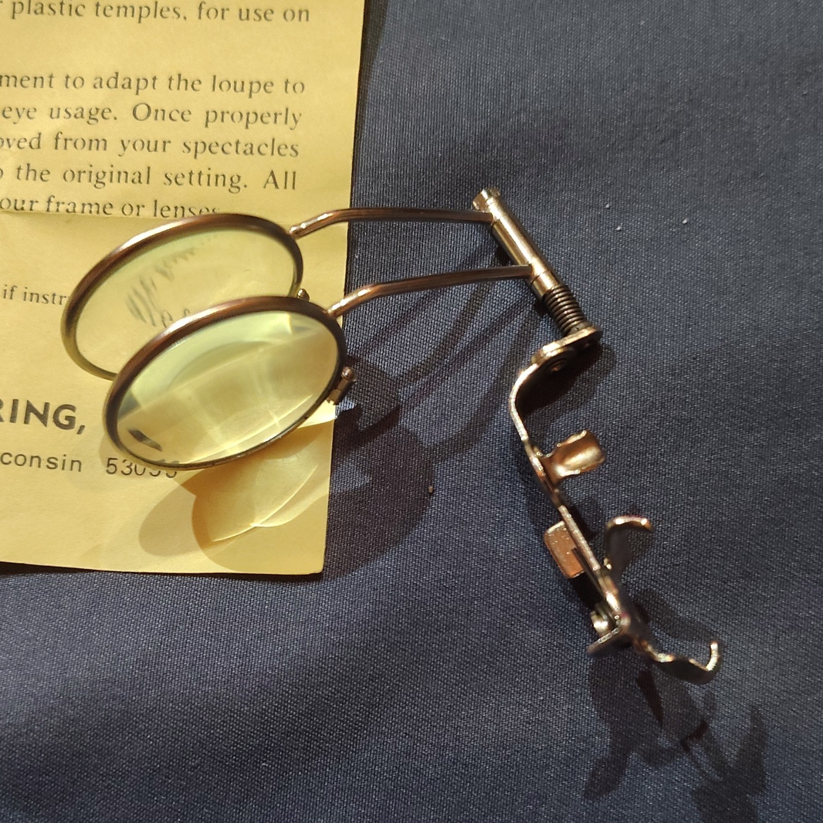 Behr Model 55 Universal Eyeglass Loupe Jeweler Watchmaker Magnifier