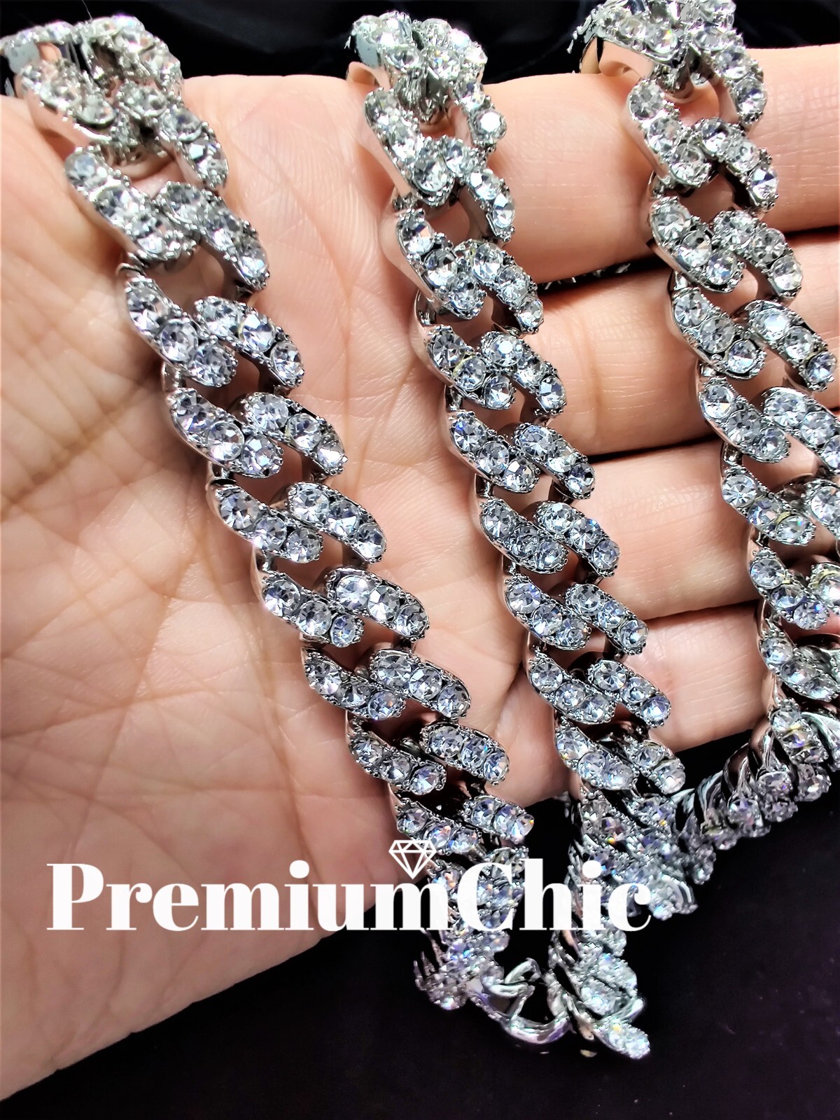 Mens Miami Cuban Link Chain or Bracelet ICED CZ Gold Plated Hip Hop CZ Jewelry