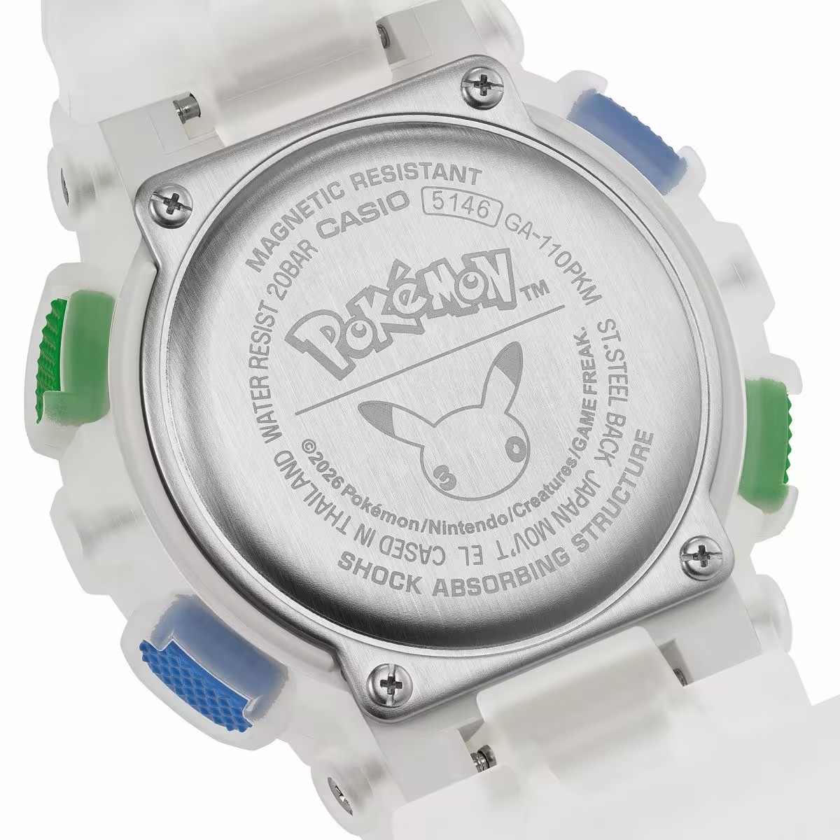 Casio G-Shock x Pokemon 30th Anniversary GA-110PKM-7A in hand