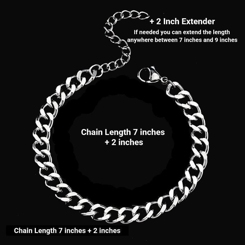 Men’s-Stainless Steel-Cuban Bracelets- 13mm-Sz Adjust. 7 in to 9 in
