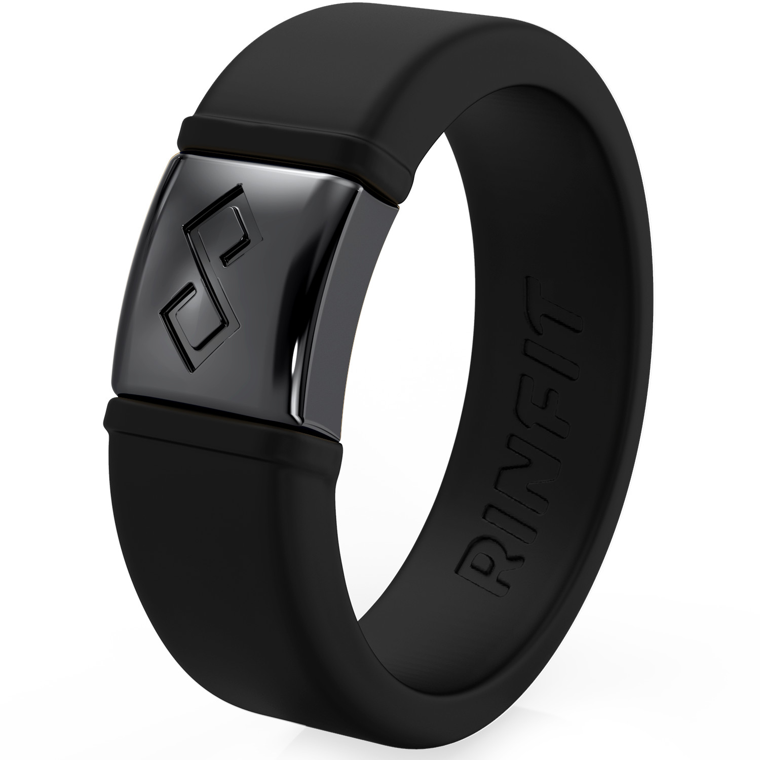 Rinfit Infinity&Metal Silicone Rings for Men. Soft & Comfortable Wedding Band