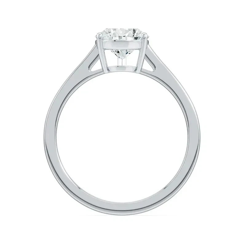 1 CT Pear Moissanite Solitaire Ring D Color VVS 925 Sterling Silver Jewelry