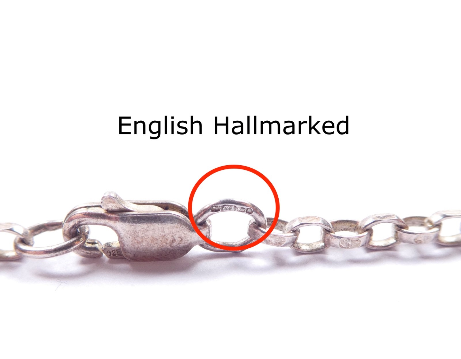 Belcher Necklace Chain Flat And Rounded Oval Links 925 Sterling Silver 20″