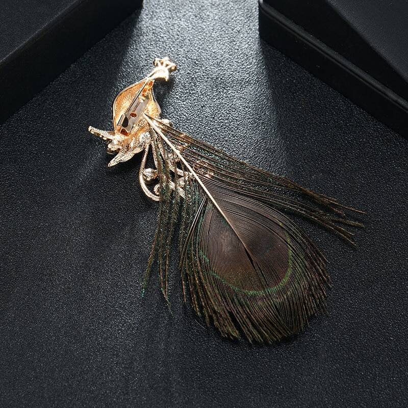 fashion peacock brooch animal clothing pin jewelry