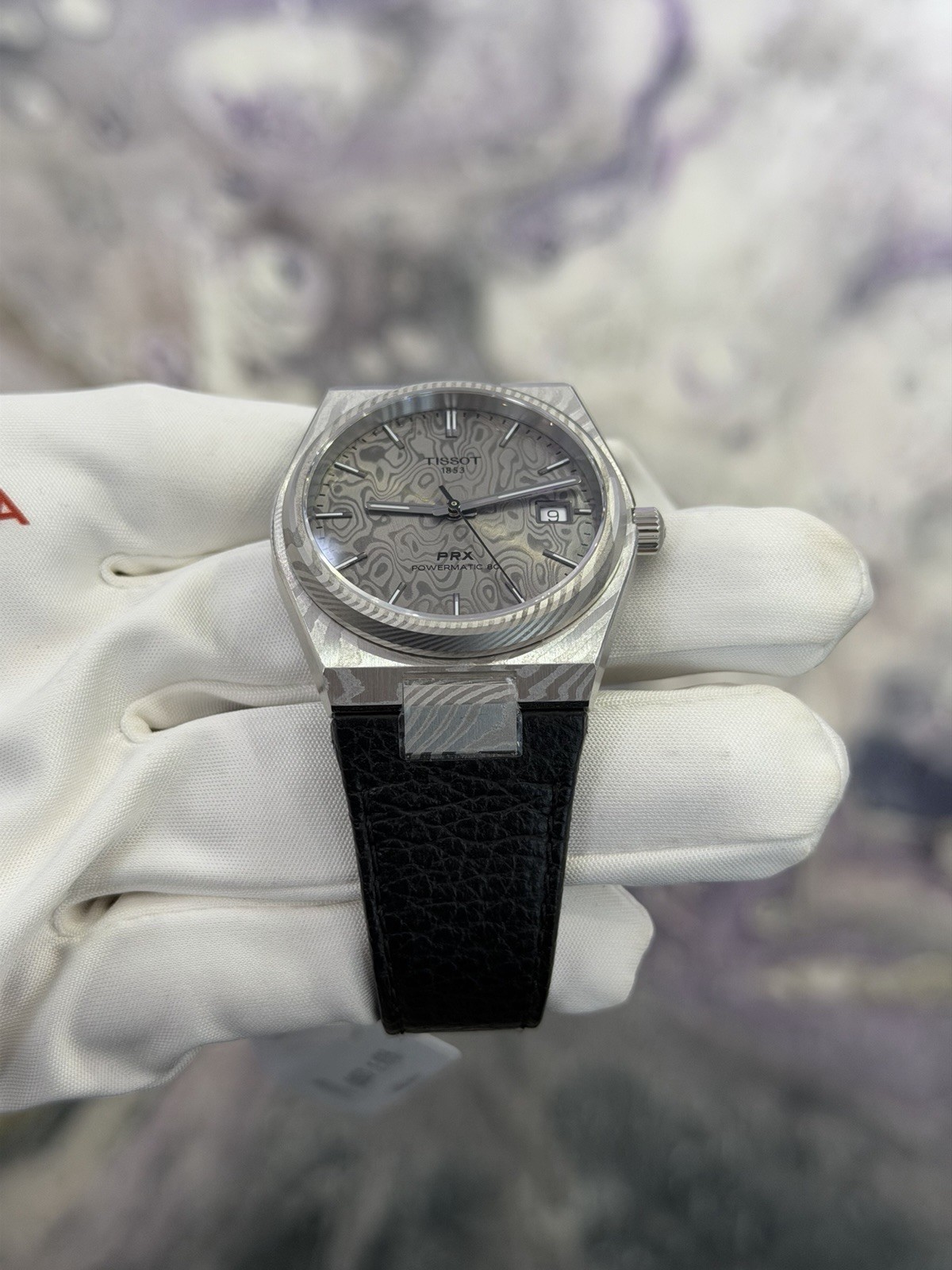 New Tissot PRX Powermatic 80 Damascus Steel Men’s Watch 38 MM T1378079608100