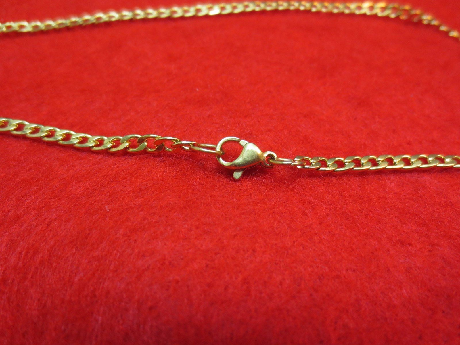 STAINLESS STEEL Unisex 16″-24″ 3MM SILVER,BLACK,GOLD PLATED CURB CHAIN NECKLACE