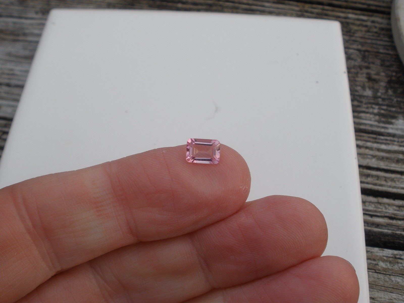 Pink Topaz Loose Emerald Natural Gem 7x5mm