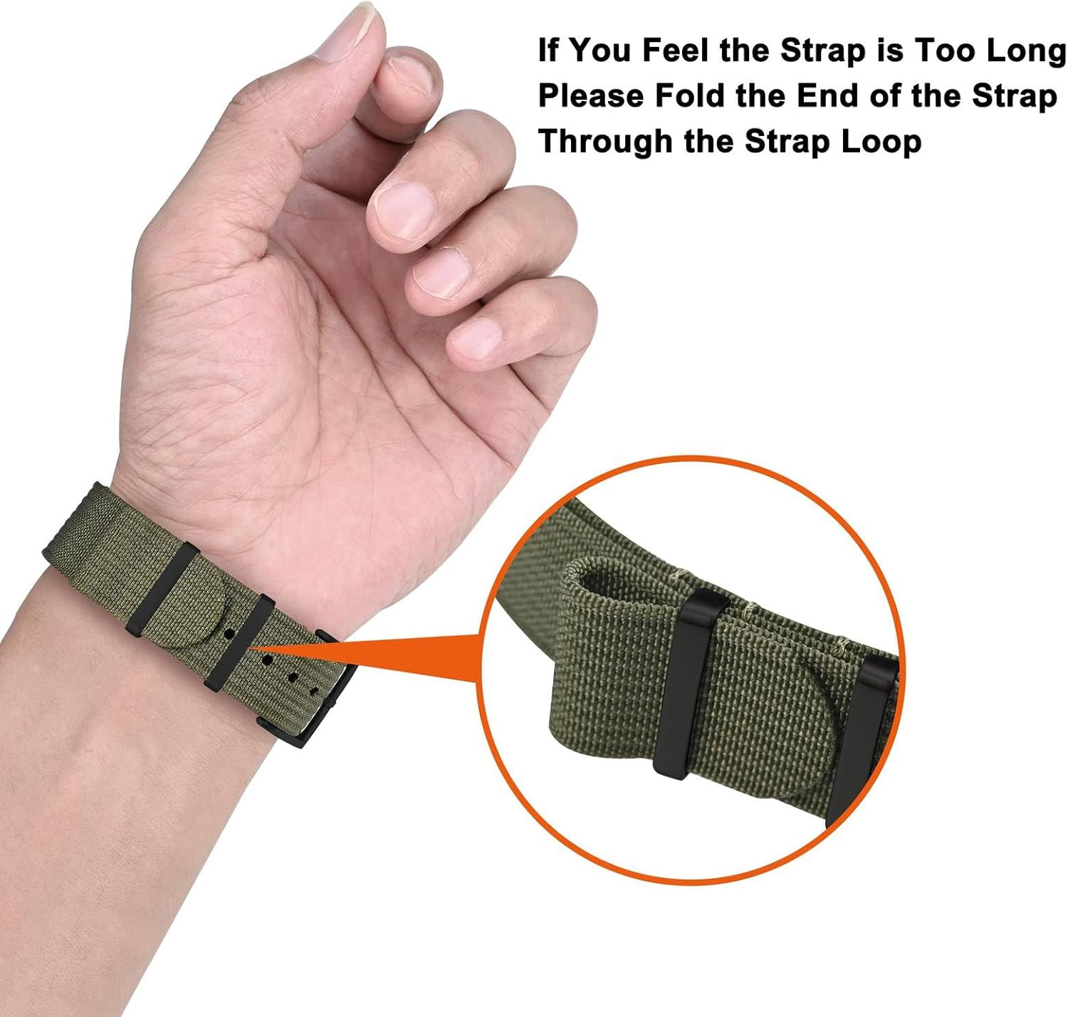 ANNEFIT Nylon Watch Band 16Mm 18Mm 20Mm 22Mm, One-Piece Waterproof Military Watc