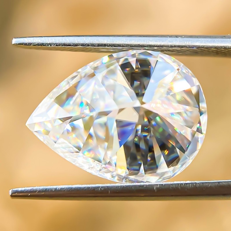 Small Size 1.5×3-3x5mm Pear Cut 1ct Moissanite Stone GRA VVS1 D Color Wholesale