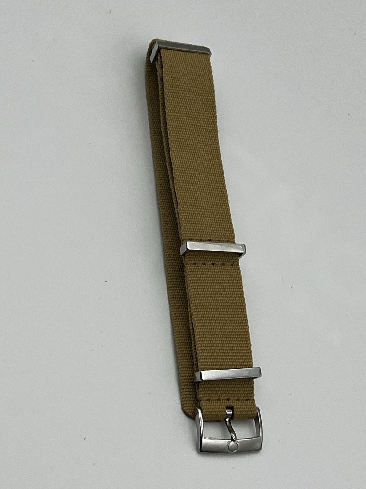 OMEGA Nylon Polyamid Beige Strap 20mm Ref 0-CWZ007570 Very Good.