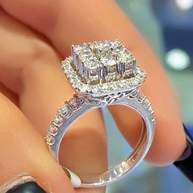 2.5 Ct CZ Comfort Fit Ring 925 Silver Plated Sparkling Valentine Day Gifts Ring