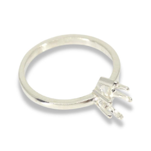 Pear Solitaire Pre-notched Ring Mounting