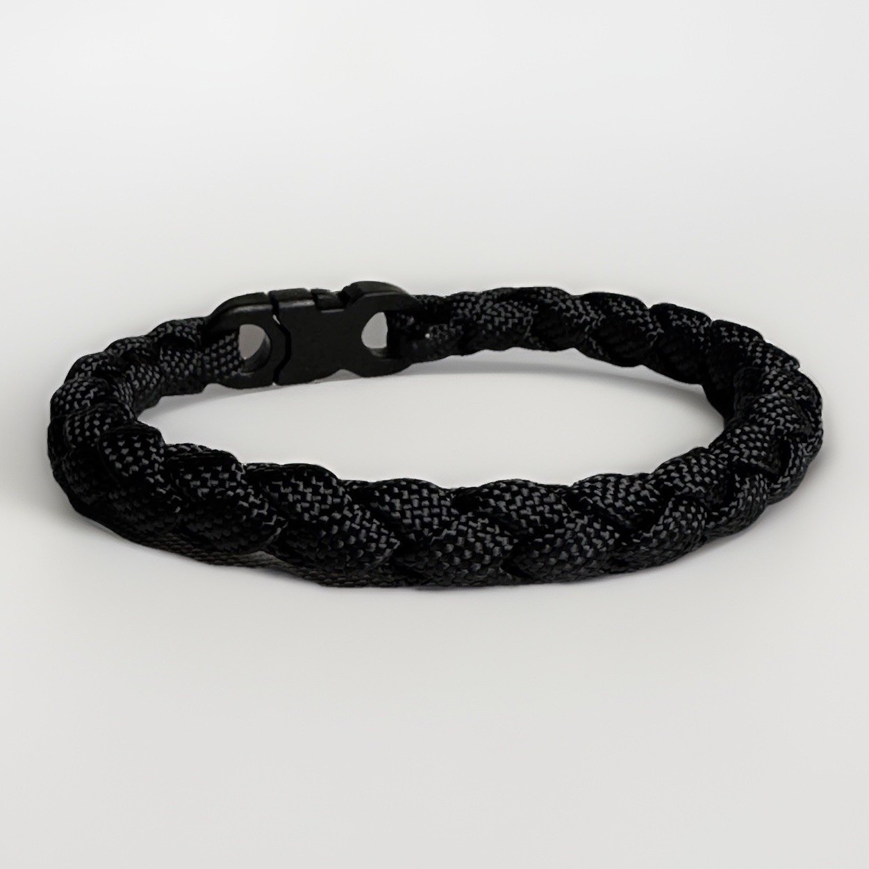Black Minimalist Paracord Bracelet Custom Size Handmade Everyday Wear