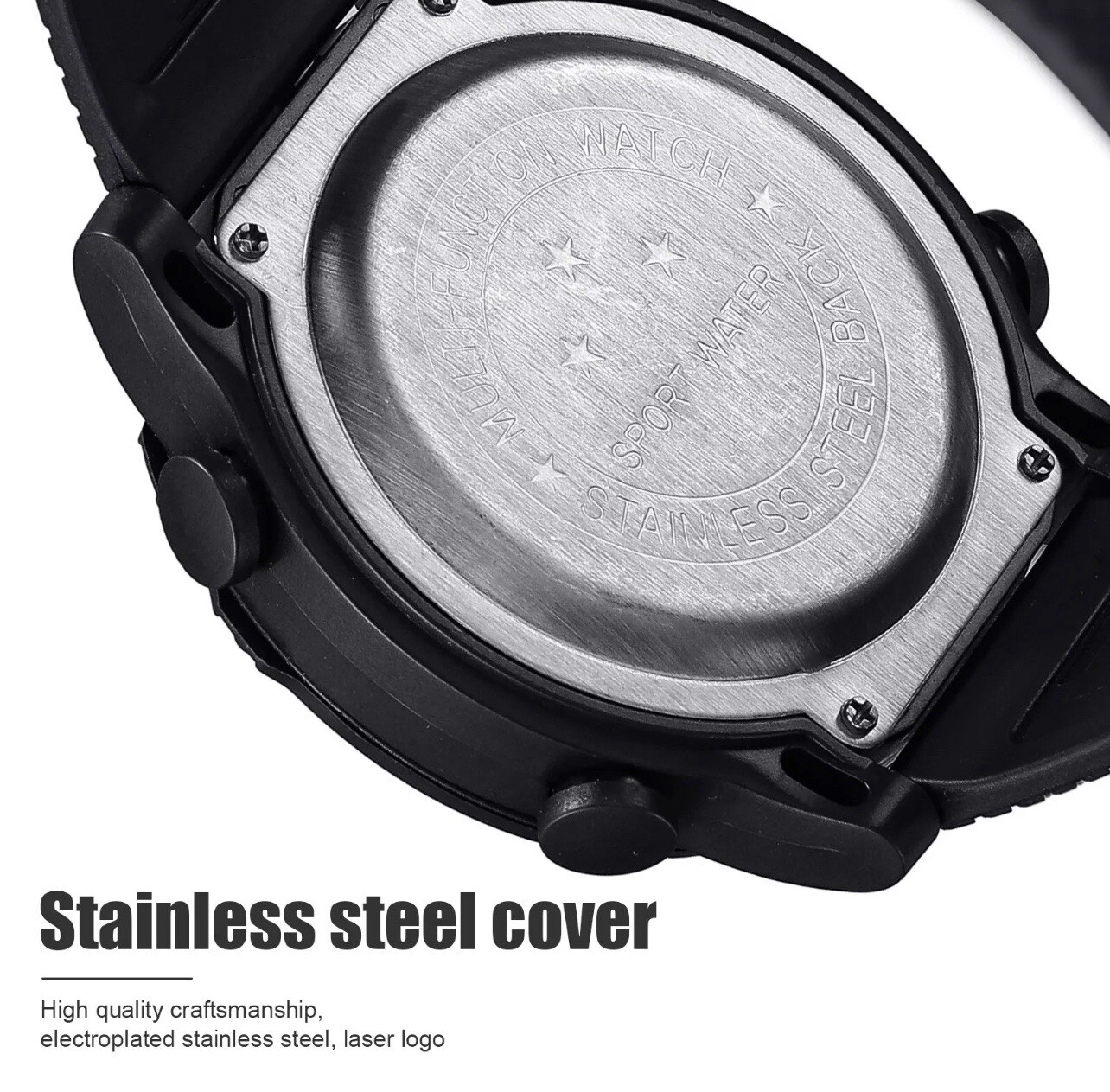 Men Waterproof Digital Sports Watch Military Tactical LED Backlight Wristwatch