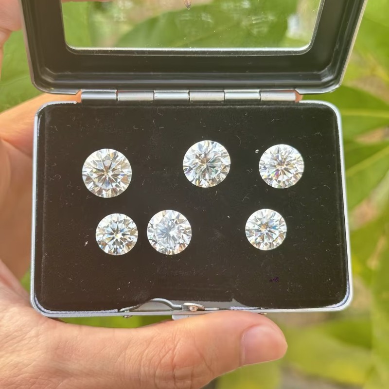 US Full Size Round Cut 0.1-10ct D Color VVS1 Loose Moissanite Stone with GRA