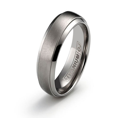 Titanium Ring for Couple Domed and Brushed Free Engraving Titanium Band SZ 5-12