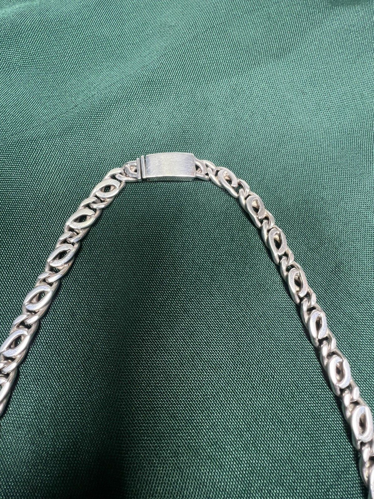 VTG MEXICO 925 STERLING SILVER ANCHOR SCROLL MARINERS CHAIN LINK NECKLACE 94g